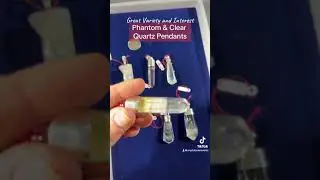 Phantom & Clear QUARTZ Pendants (#quartz crystals #pendants)