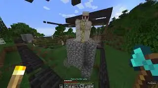 Iron golem misses the hole