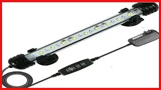 MingDak Submersible LED Aquarium Light,Fish Tank Light with Timer Auto On/Off, White & Blue LED