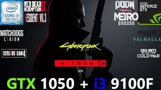GTX 1050 + i3 9100F Test in 20 games in 2021