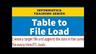Excercise-3: Table To Flat FIle- append the data in the same file every time ETL loads