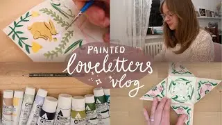 Paint with me 💌 victorian puzzle purse - Illustrating with gouache