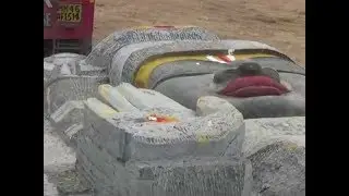 Vishnu Statue / from Tiruvannamalai to Bangalore now @ Pambar Dam Uthangarai