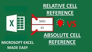 Difference between Absolute cell reference and Relative Reference in Excel