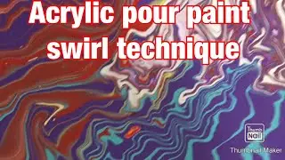 (Acrylic painting)  poor swirl technique
