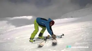 How to put on skis in difficult conditions