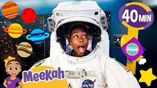 Meekah's Astronaut Experiments | Blippi | 🚌Wheels on the BUS Songs! | 🚌Nursery Rhymes for Kids