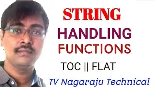 STRING HANDLING FUNCTIONS INTRODUCTION ||  TYPES OF STRING FUNCTIONS || C-PROGRAMMING--lec-41