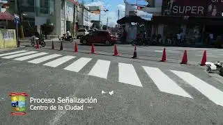 Proceso señalización centro de la ciudad#cotuí #cotui