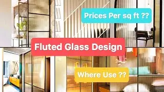 Fluted Glass Design, #flutedglass fluted Glass for partition, fluted Glass for wardrobe, flutedglass