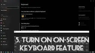How to get the on-screen keyboard, if the physical keyboard does not function. #windows10 #windows