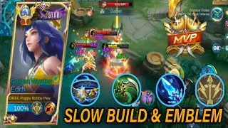 EDITH SLOW BUILD & EMBLEM🔥😱 || EDITH BEST BUILD 2023 || EDITH BUILD TOP 1 GLOBAL (MLBB)