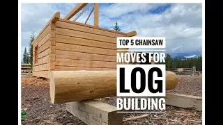 Top 5 Chainsaw Moves for Log Home Building. #logcabin #cabinbuild #chainsawskills #saw #logbuilding