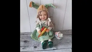 Девочка зайка. Шарнирная кукла.