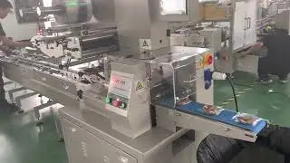 Flow packaging system for food industry bakery candy Highspeed Cookie Flow Wrapping Machine