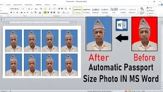 How to Make Printable Passport Size Photo in Microsoft Office Word Tutorial ||  MS Word Tutorial