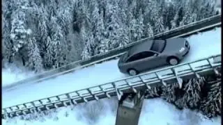 Подъём Audi A6 по трамплину в Финляндии