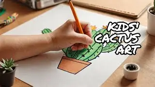 Cactus Drawing Easy for Kids & Toddlers