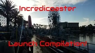 Incredicoaster off-ride Launch Compilation! Disneyland CA Adventure