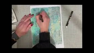 Gelli Plate Backgrounds to create a card