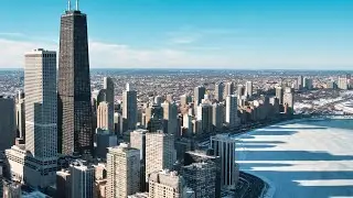Chicago | Frozen Lake | Aerial Footage