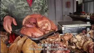 河南乡镇霸气卤肉店，一天煮1000斤肉猪肉不够卖，没出锅顾客就等