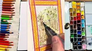 🌈 1 er dessin - Ballade et aquarelle dans les Ardennes - Version Longue - Sabcreations