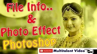 What is the file info in Photoshop option hindi tutorial by multitalent video