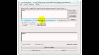 How to Keyword Tool for website keyword analysis word frequency count and SEO
