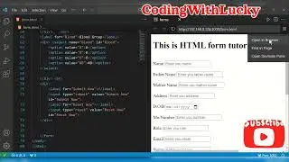 HTML Form tag & Input type And Label