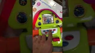 Детская игрушка интерактивная Руль JR. Pilot со светом и звуком, на батарейках 33 см зеленый