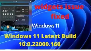 Windows 11 || Widgets issue Fixed || Windows Latest Update  #windos11 #widgets #issueFixed
