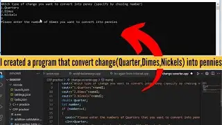 A C++ program for  converting change into pennies.