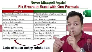 Never Misspell Again! Fix Errors in Excel with One Formula