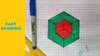 Dibujos en 3D fácil isometrico #1 Easy Drawing