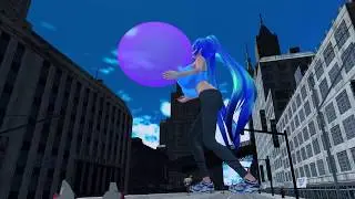 [MMD Giantess] Miku Boastful Bubble Blast