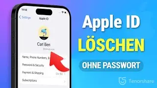 Apple ID löschen ohne Passwort - Apple ID Passwort vergessen? Apple ID abmelden ohne Datenverlust DE