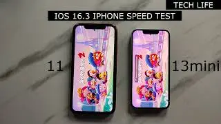 IOS 16.3 iPhone 11 vs 13mini Speed Test