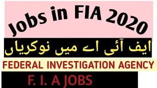 Latest Jobs in FIA 2020.