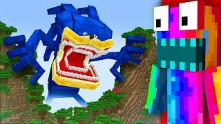 😱ผมสร้างป่ายักษ์ที่มี Shin Sonic มหึมา, หลอกเพื่อนให้เข้าไป..?! (Minecraft)