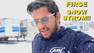Aaj fir aaya Snowstorm!! 🇨🇦 Trucking Vlog 🛻
