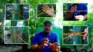 How to setup a tarp using only 5 simple camping knots | Tarp setup for beginners