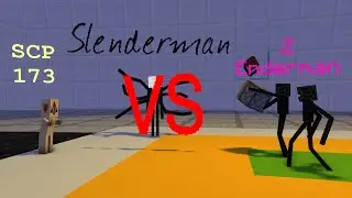 SCP-173 vs Slenderman vs 2 Enderman [Minecraft Battle Animation]