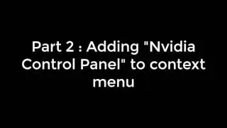How To Add Or Remove Nvidia Control Panel From Context Menu In Windows 10