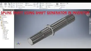 Spline Shaft in Autodesk Inventor || Shaft design in Inventor || Autodesk Inventor Drawing Tutorials