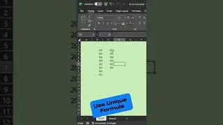 Use formula to get unique values from a dataset 