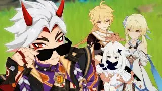 Arataki Itto Birthday Beatbox || Genshin Impact Animation (Aether Version + Lumine Version)