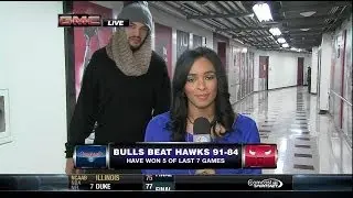 Joakim Noah Video Bombs Reporter
