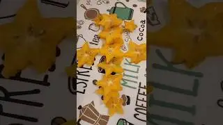 ⭐КАК НАРЕЗАТЬ ЗВЁЗДНЫЙ ФРУКТ ИЛИ КАРАМБОЛА⭐