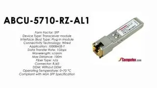 ABCU-5710-RZ-AL1  |  Alcatel Compatible 1000Base-T RJ45 100m SFP